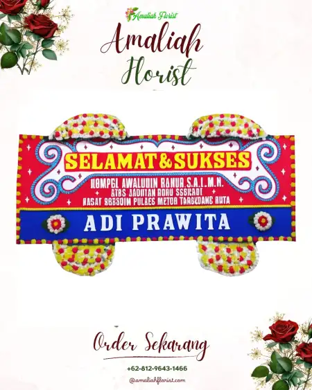 Papan Bunga Ucapan Selamat Marga Tiga